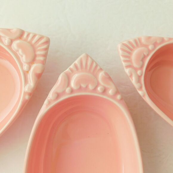 Miramar of California USA Pottery Pink Dishes Lot of 3 Vintage MCM Serving Candy - Picture 4 of 13